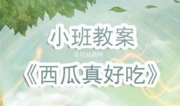 吃瓜啦教案小班,趣味互动，培养幼儿生活认知